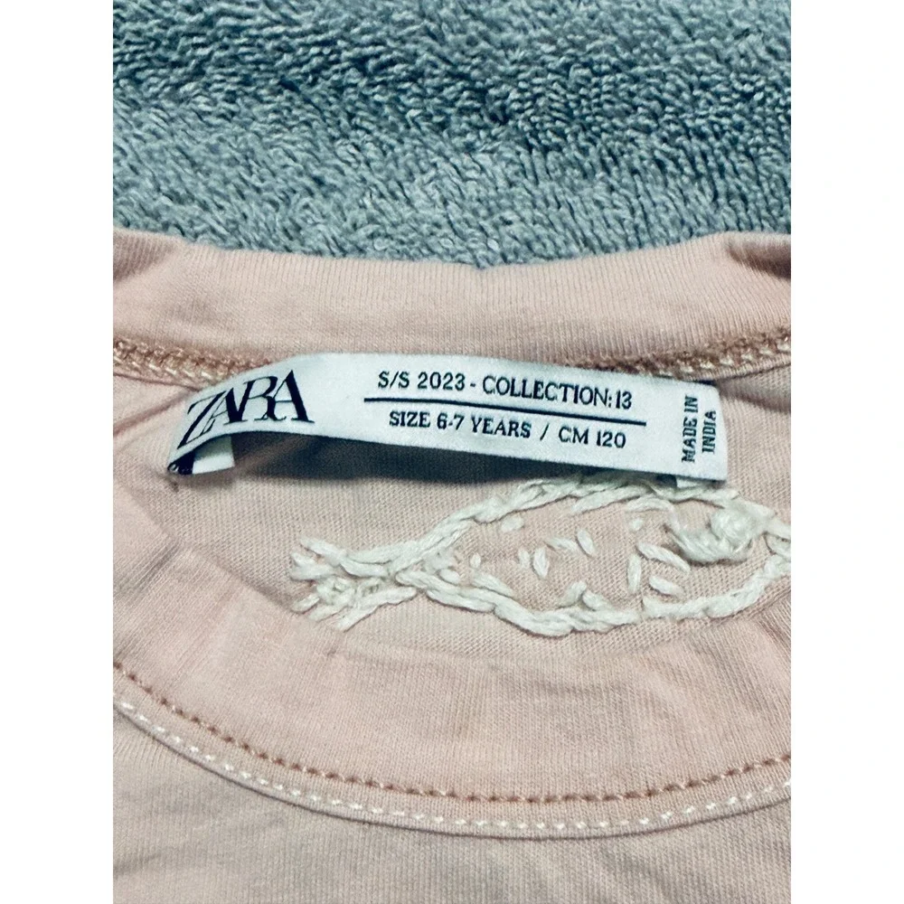 Zara 5 Shirts Bundle SZ 6 Boy Crew Neck Cotton‎ Embroidered Pocket Spring Summer